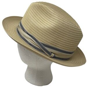Dobbs Fifth Avenue Straw Fedora Hat Men’s Size Large Classy Designer Made In USA